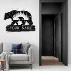 Custom Bear Metal Sign, Custom Bear Metal Wall Art Decor, Personalized Last - Image 5