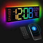yisile 16 inch rgb led digital wall clock, main product view