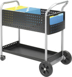 Safco Scoot Legal SizeMail Cart 5239BL Black, Swivel Wheels by SafcoProducts
