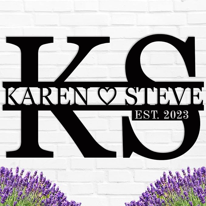 Personalized Metal Letters Sign, Anniversary Wedding Gifts Letters by ENFODREAM