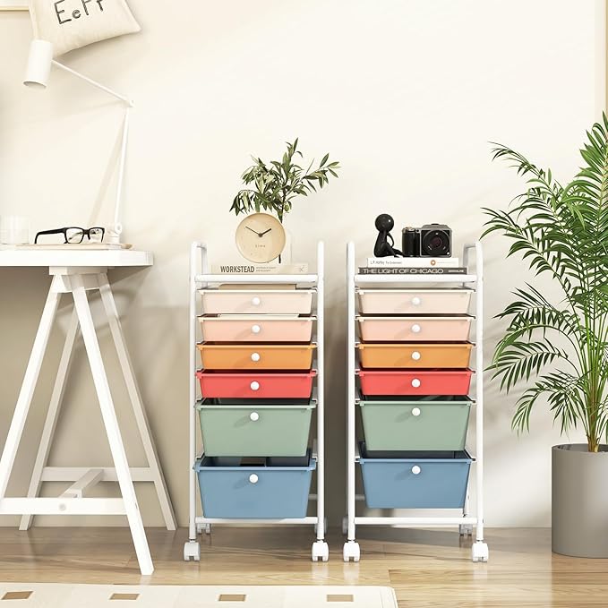 RELAX4LIFE 6-Drawer Rolling Storage Cart - Image 9