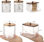 Tbestmax Qtips Dispenser Bathroom Container, 10/12 oz Big Cotton Ball Holder - Image 3