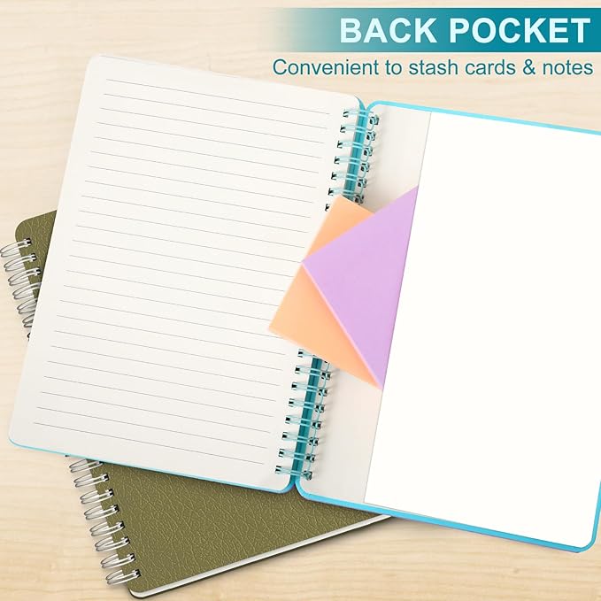Light Blue Lined Spiral Journal Notebook - Image 5
