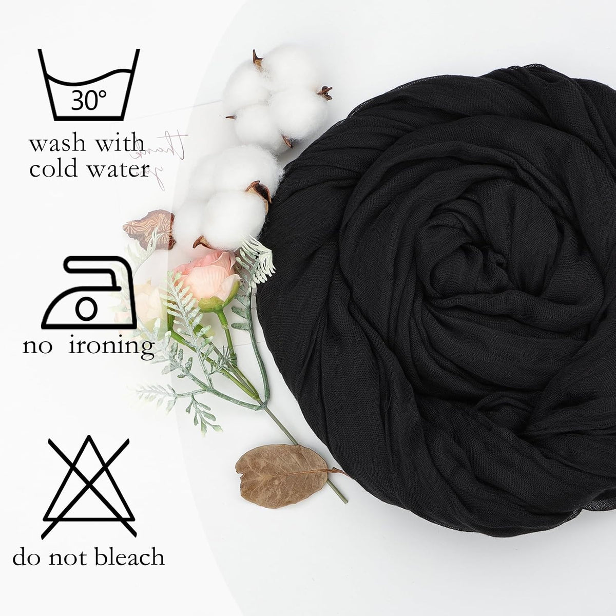 16 Pack Black Cheesecloth Halloween Table Runner 10ft 23x120 Inch