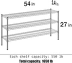 Regal Altair 14" Deep x 54" Wide x 27" Height Wire Shelving Kit | 3-Tier | NSF - Image 3