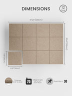 Bumusty Large Cork Board 47"x35" Alternative - Image 2