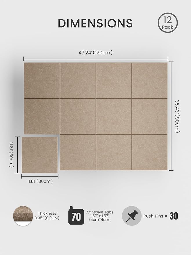 Bumusty Large Cork Board 47"x35" Alternative - Image 2