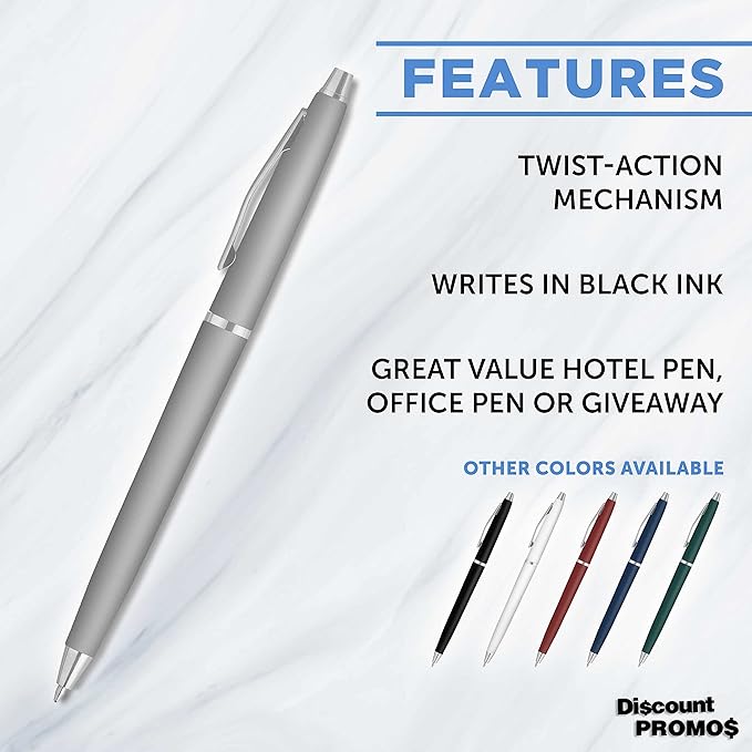 DISCOUNT PROMOS Langham Ballpoint Pens Set of 10, Bulk Pack - Image 2