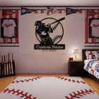 Personalized Softball Metal Sign Custom Player Name Sign Girls Room Decor - Image 3