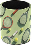 Leather Pen Holder for Desk Tennis Balls Racket Painted Pencil Cup Desktop by Unknown