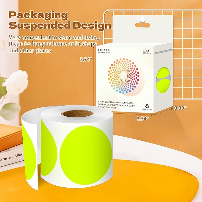 3 Inch Round Color Coding Labels - Image 3