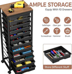 SYKIARIOL Rolling Cart with Drawers, 12 Drawer Rolling Cart, Rolling storage - Image 4