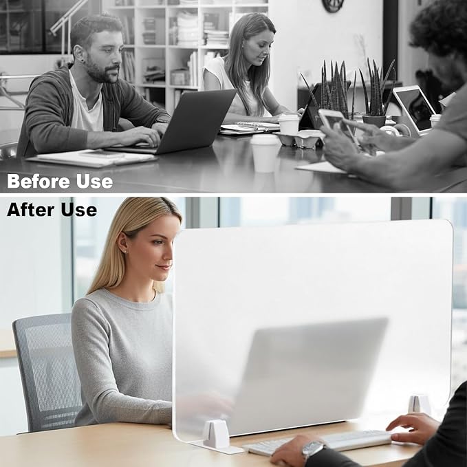 Acrylic Free Standing Screen, Desk Divider - Image 5