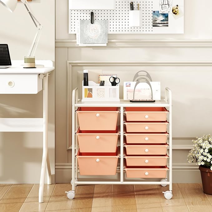GOFLAME 9-Drawer Rolling Storage Cart, Mobile Utility Cart - Image 7