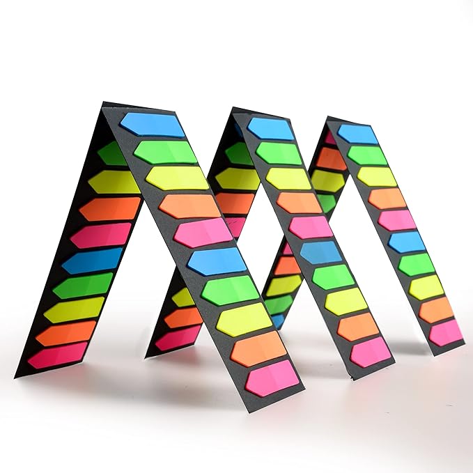 Golcellia Fluorescent Translucent Sticky Note Flags, Arrow Index Tabs, Page by Golcellia