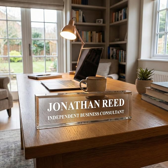 SignsByLITA Personalized Acrylic Desk Name Plate 2" x 8" - Image 9