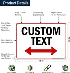Custom Arrow, Custom Directional Sign, Two Way Arrow, 10x14 Inches, Rust Free - Image 6