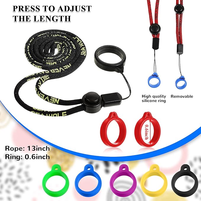 16 Pcs Anti Lost Lanyard Set Include 2 Necklace Lanyards Safety Neck Strap - Image 2