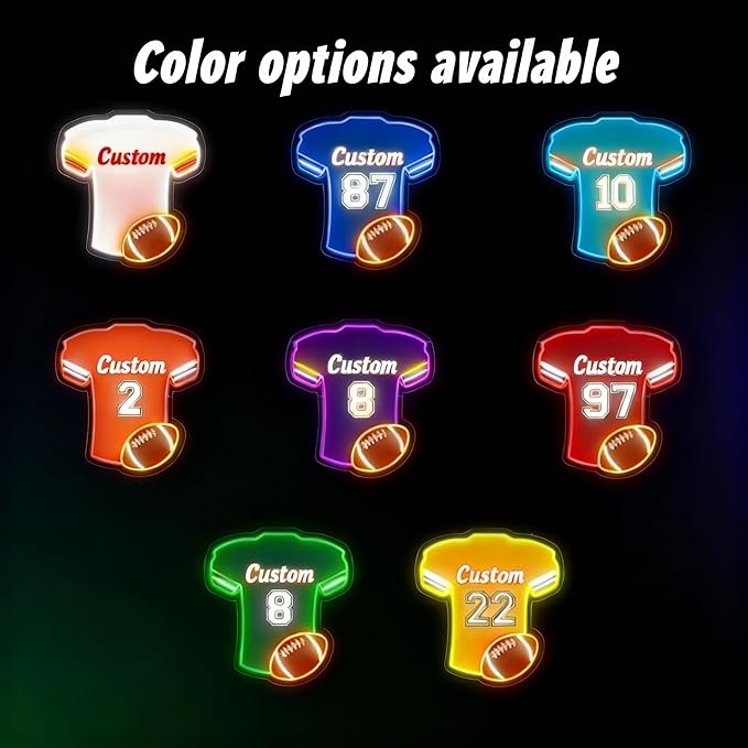 Custom Football Jersey Neon Signs - Image 8