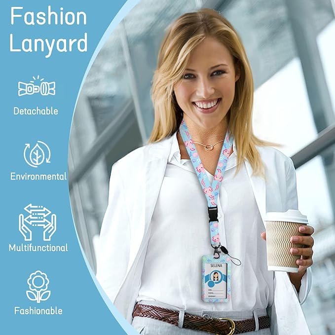 ID Badge Holder with Breakaway Lanyard, Lanyards - Image 2