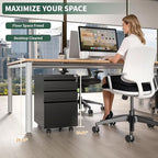 TEEALUBAN 3 Drawer File Cabinet - Image 4