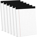 6 Pack 8.5 x 11 Legal Pads for Office Supplies Paper Pads 8.5 x 11 White Note by Aidunmis
