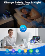 MSTJRY Charging Station for Multiple Devices : 6 Port USB Charger Stations - Image 4