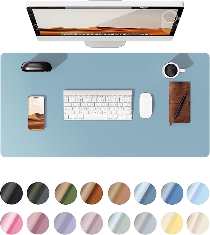 YSAGi Leather Desk Protector, Office Mat, Large Mouse Mat, Non-Slip PU Leather by YSAGi