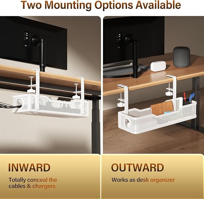 Under Desk Cable Management Large, Cinati 16" Cable Management Box - Image 5
