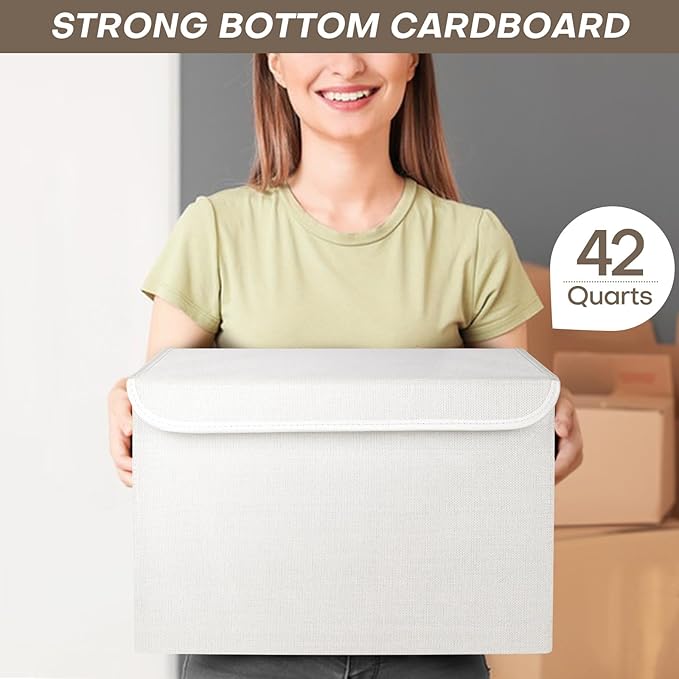 Bagnizer Large 17" 42 Quarts Collapsible Stackable Storage Bins - Image 6