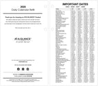 AT-A-GLANCE 2025 Desk Calendar Refill, Daily, 4-1/2" x 8", Large, Loose-Leaf (E2105025)