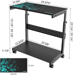 EUREKA ERGONOMIC PC Stand Computer Cart, Height Adjustable Tower Stand 2-Tier - Image 7