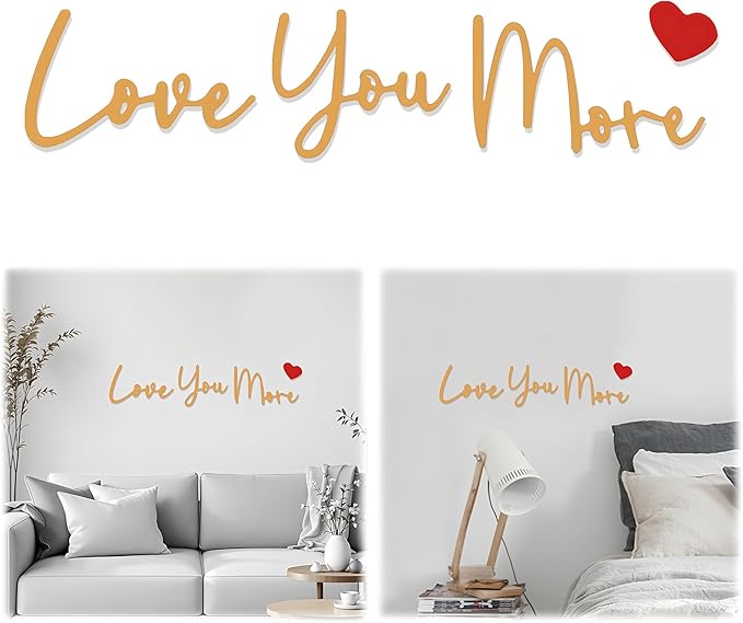Love You More Wood Sign Home Decor Boho Decor Wall Decor Express Love and Warm by BADAO