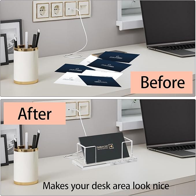 Weiai Acrylic Business Card Holder Stand - Image 4