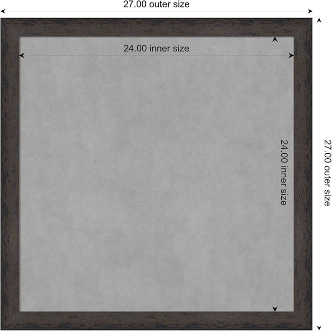 Amanti Art Black Framed Magnetic Board 27x27 Medium Vision Board - Image 4