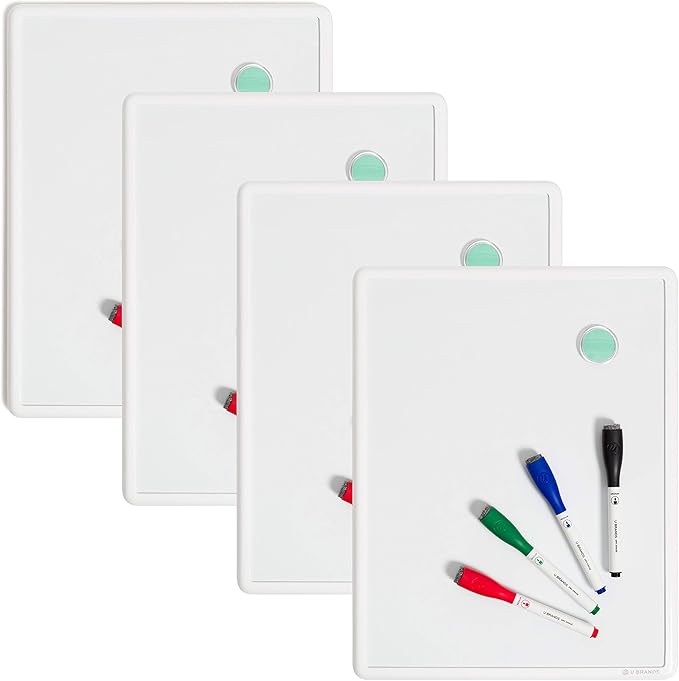 U Brands Contempo Magnetic Dry Erase Board White Board Bundle, Includes 4 Boards by UBrands