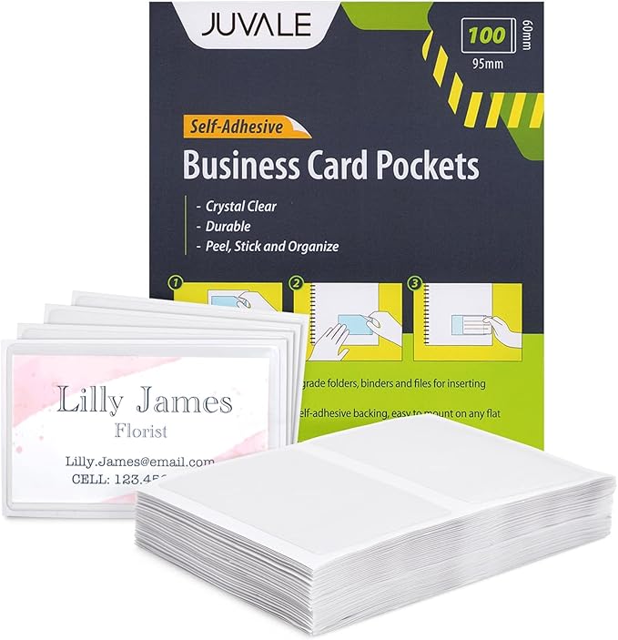 Juvale Business Card Holder Sleeves by Juvale