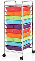 Giantex 10 Drawer Rolling Storage Cart Scrapbook Paper Office School Organizer by Giantex