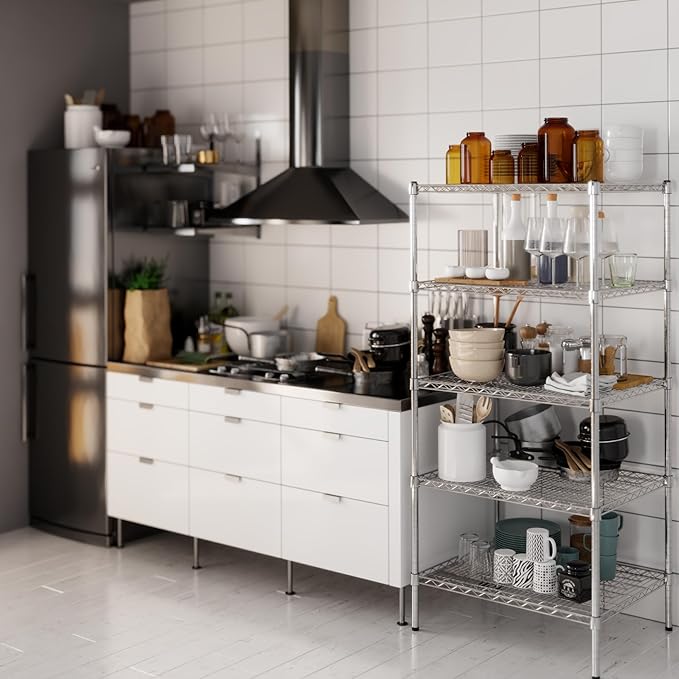 Regal Altair 24" Deep x 30" Wide x 64" Height Wire Shelving Kit | 5-Tier | NSF - Image 2