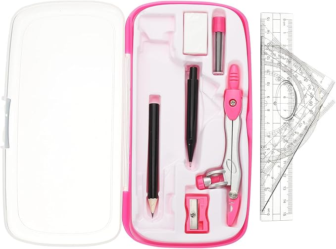 PATIKIL Geometry Precision Tool Set, Rose Red by PATIKIL