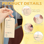 200 Pack Red Repair Tags with Wire Rope Service Repair Tags Numbered with Wire - Image 3