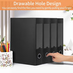 HUA JIE 2 Pack A4 Storage File Boxes Archives Case, 65mm Spine, Box File - Image 5