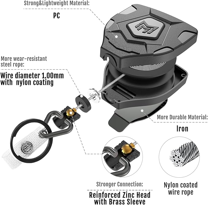 MNGARISTA Heavy Duty Retractable Keychain - Image 5