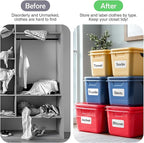 100Pcs Large White Labels for Storage Bins, 6x4 Inch Removable Labels, Large - Image 5