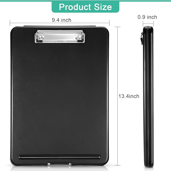 Geyee 16 Pcs Clipboard with Storage Plastic Foldable Nursing Clipboard Storage - Image 2