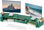 Spacrea Metal Desk Organizers and Accessories, Dual Monitor Stand Riser