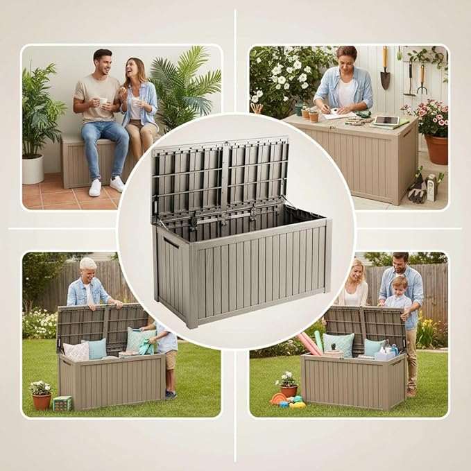 Yardgrace 210 Gallon Outdoor Storage Bench Waterproof - Image 5