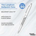 DISCOUNT PROMOS Custom Langham Ballpoint Ink Pen - Image 3