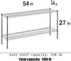 Regal Altair 14" Deep x 54" Wide x 27" Height Wire Shelving Kit | 2-Tier | NSF - Image 3