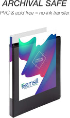 Samsill Durable .5 Inch Binder, Made in the USA, Round Ring Customizable Clear - Image 5